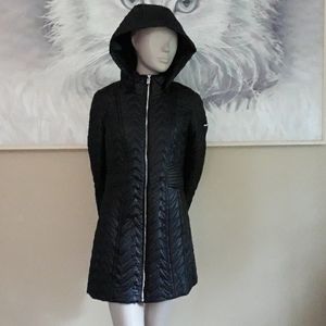 Via Spiga Zi zag Quilted allover Hooded Jacket S